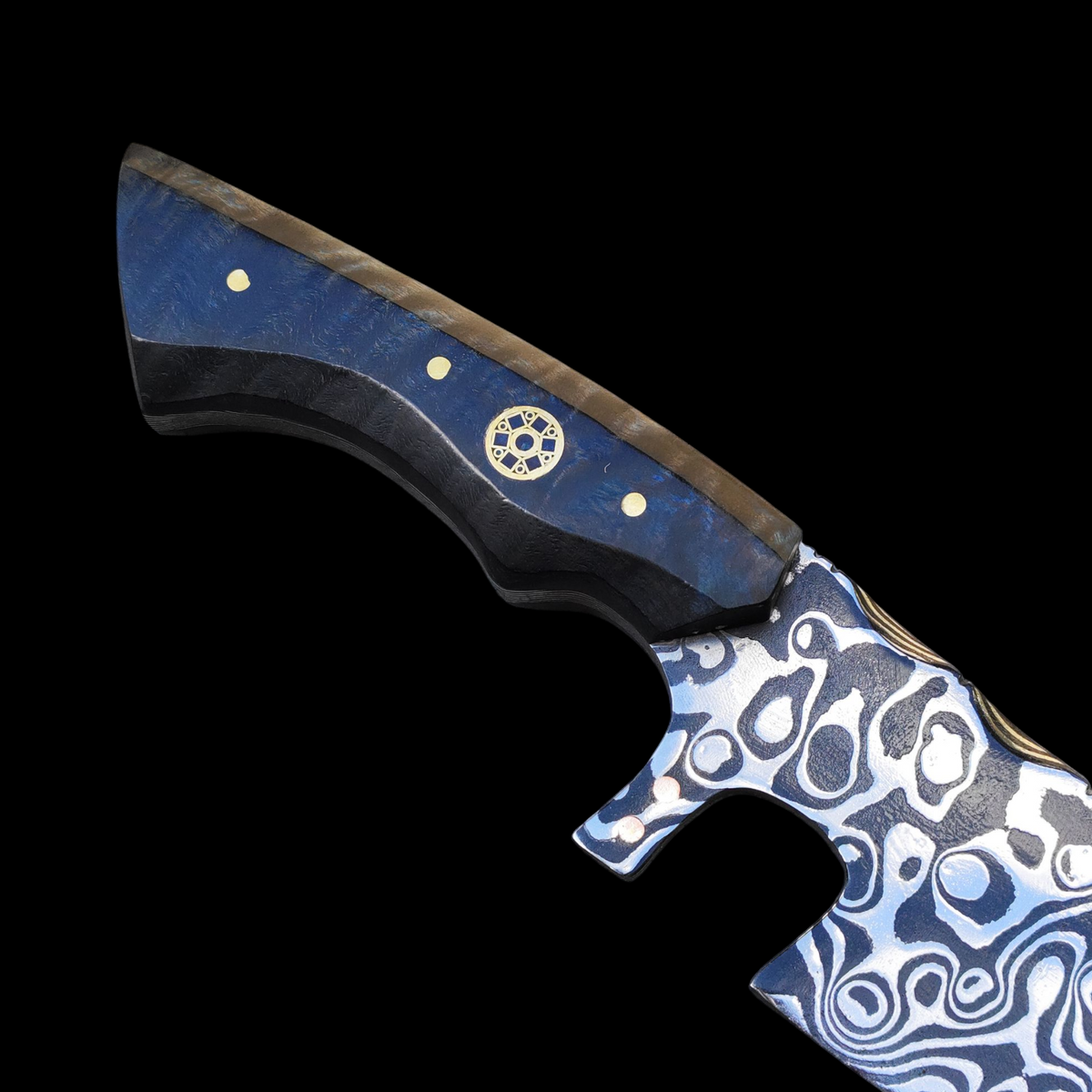 Faca Artesanal em Aço Damasco – Edição Colecionador – Padrão Aleatório – 11" Lâmina