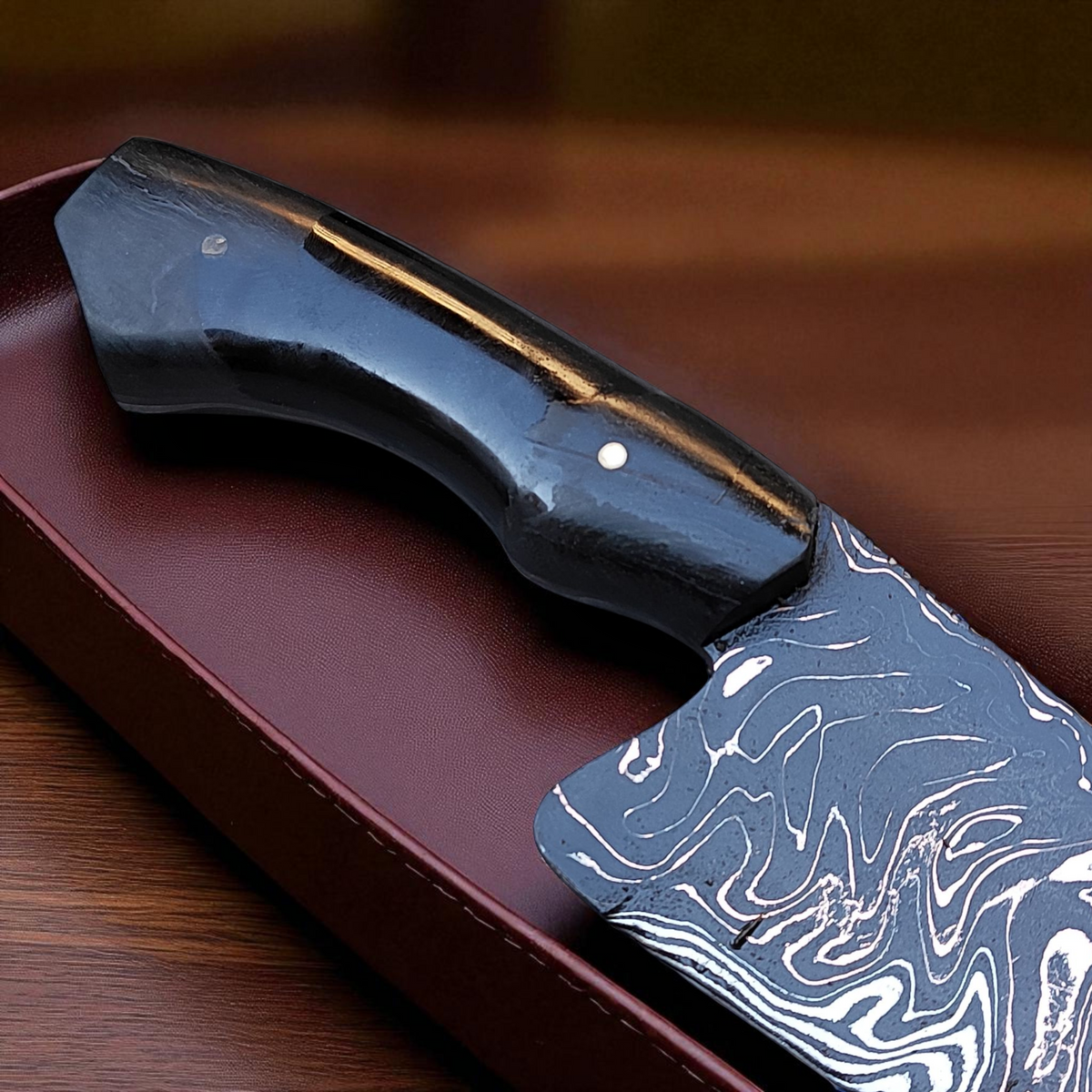 Faca Artesanal em Aço Mokume-Gane – Tiger – 10" de Lâmina