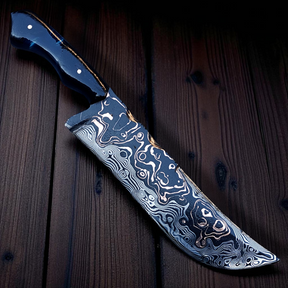 Faca Artesanal em Aço Mokume-Gane – Tiger – 10" de Lâmina