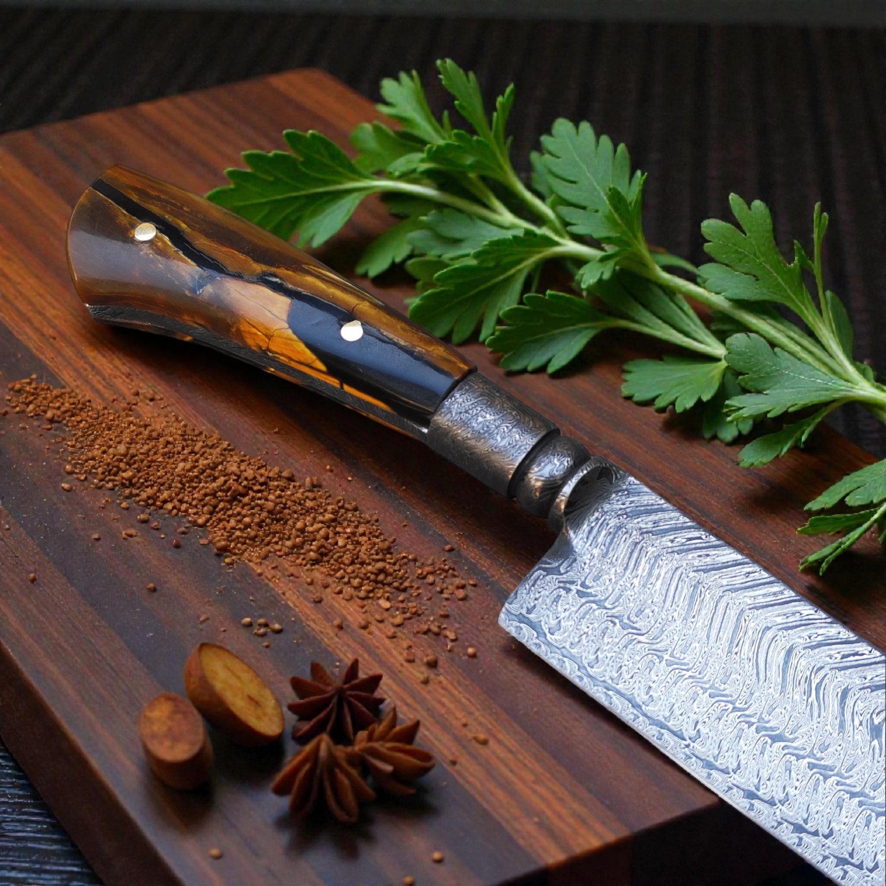 Aço Damasco – Edição Colecionador – Padrão turco – 9 Lâmina