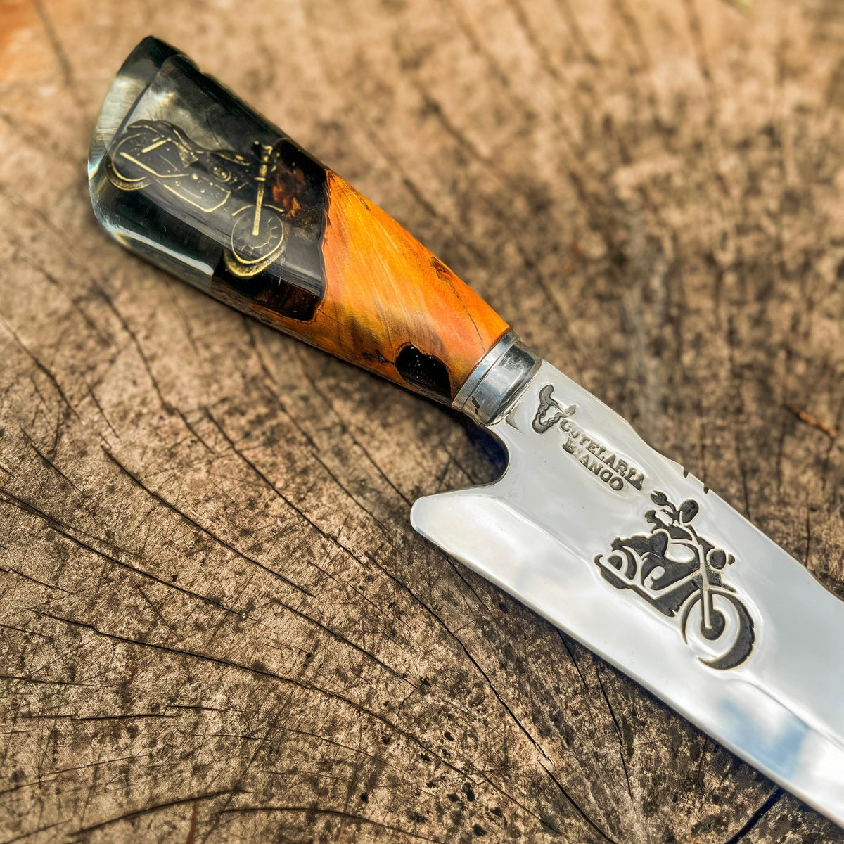 Faca Artesanal Motociclista Premium Forjada