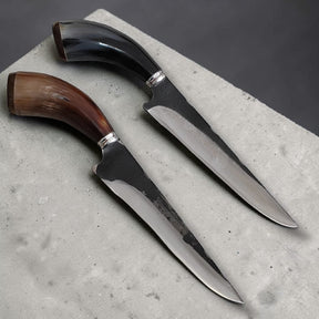 Faca Churrasco Artesanal para Churrasco Aço Carbono + Bainha em couro + gravação do seu nome na lamina