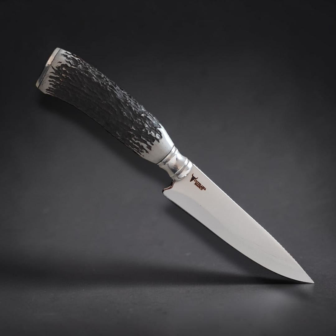 Faca Artesanal EDC 6" LUXO - Bainha em couro - Personalizada