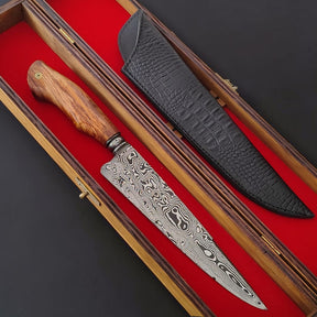 Aço Damasco – Edição Colecionador – Padrão Aleatório – 9" Lâmina