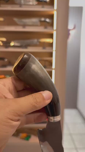 Faca Churrasco Artesanal para Churrasco Aço Carbono + Bainha em couro + gravação do seu nome na lamina