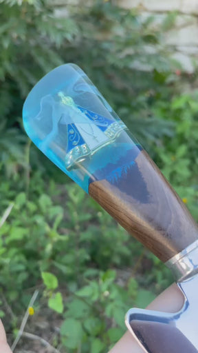 Faca Artesanal Personalizada p/ Churraso Padroeira 10” – Edição Especial Colecionador