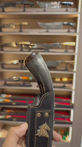 Faca Churrasco Artesanal para Churrasco Aço Carbono + Bainha em couro + gravação do seu nome na lamina