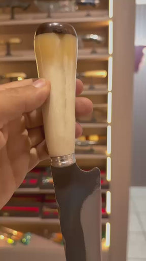 Faca Churrasco Artesanal Picanheira Aço Carbono + Bainha em couro + gravação do seu nome na lamina